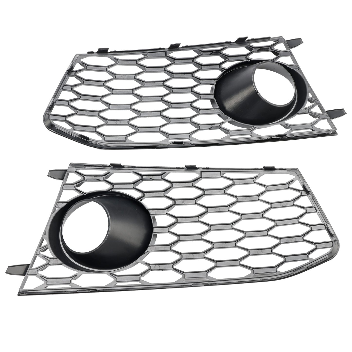 Pair Front Bumper Fog Light Lamp Frame Grille Covers Fit Audi RS7 2014-2018*