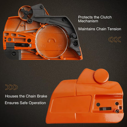 537286301 Chainsaw Clutch Cover w/ Brake For Husqvarna 455 460 Rancher Chain Saw