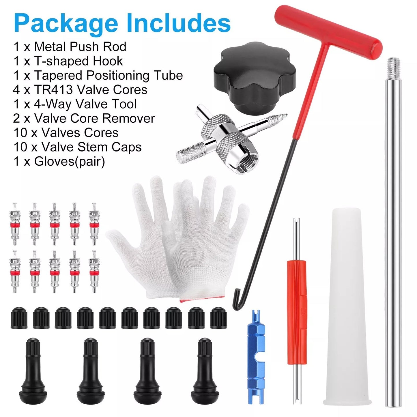 Tire Valve Stem Core Replacement Tool Kit TR413 Valve Core Remover Installer