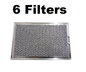 Solid Spare Microwave Aluminum Grease Filter for LG 5230W1A012B 6 PACK
