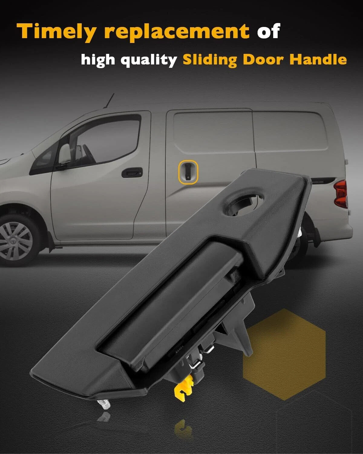 Exterior Sliding Door Handle Rear Left For 13-21 Nissan NV200 Chevy City Express