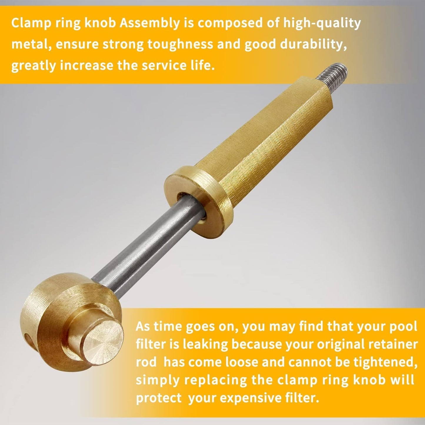 R0357500 Clamp Ring Knob Assembly w/ Threaded Rod For Zodiac CV CL Jandy Filter