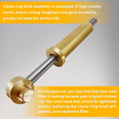 R0357500 Clamp Ring Knob Assembly w/ Threaded Rod For Zodiac CV CL Jandy Filter