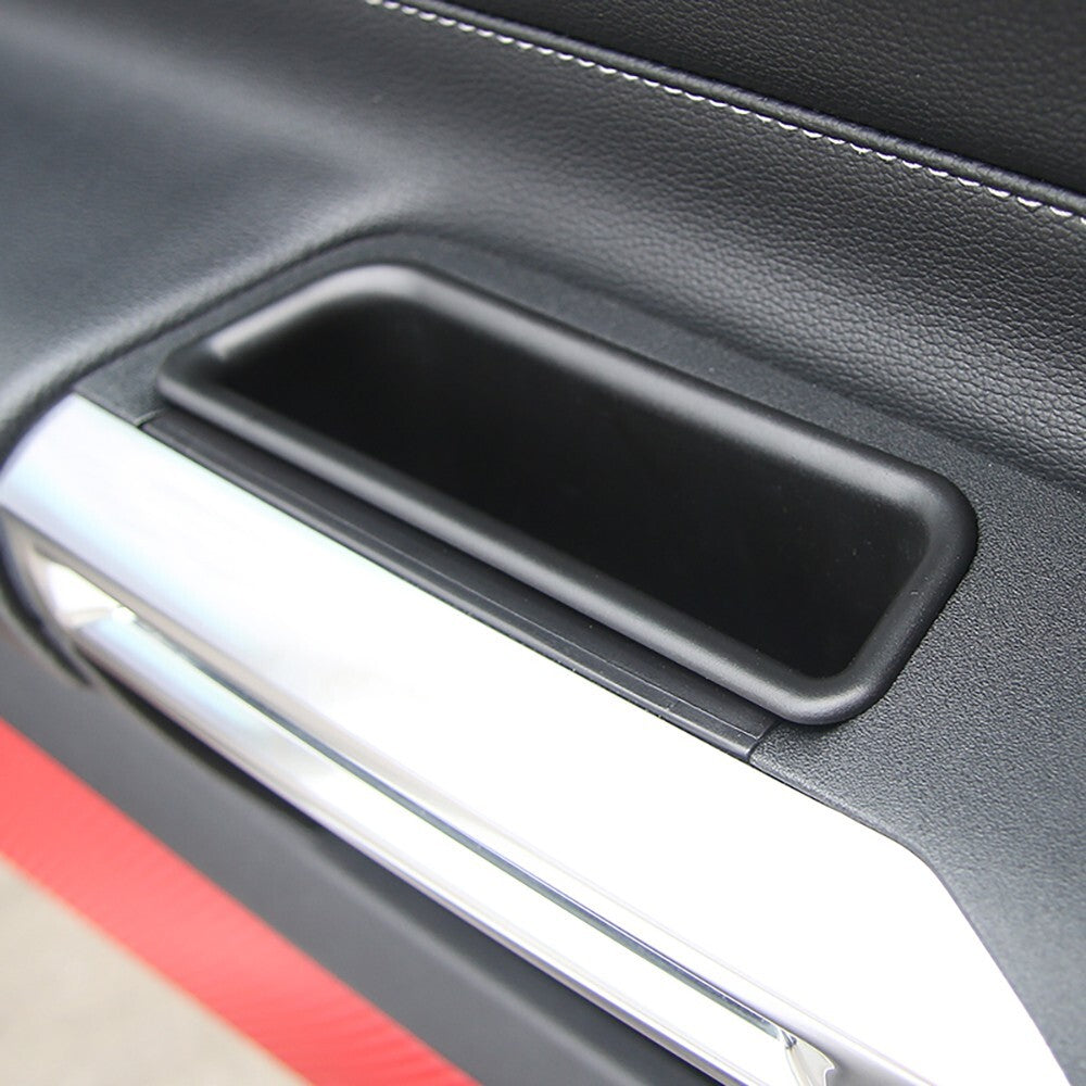 2pcs Inner Side Door Handle Storage Box Cover For Ford Mustang 2015+ Accessories