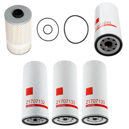 Oil Fuel Filter Change Kit Fit Volvo D12 D13 20972293 21707133 FF5369 21707132