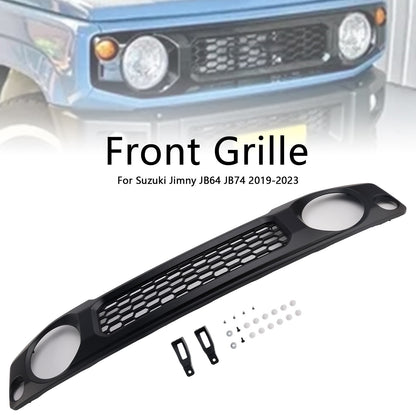 Black Honeycomb Front Bumper Grille Grill Fit Suzuki Jimny JB74 2019~2023