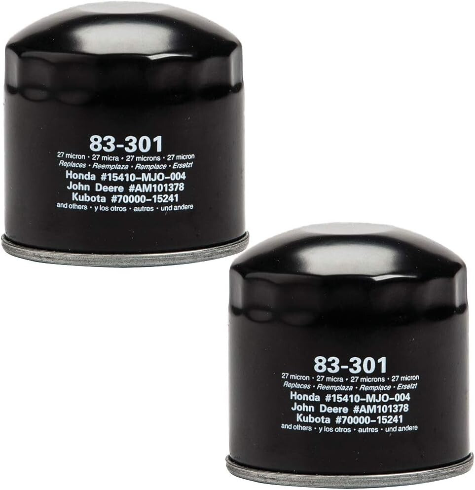 Solid Spare Oregon 83-301 (2 Pack) Oil Filter Replaces Honda John Deere Kubota