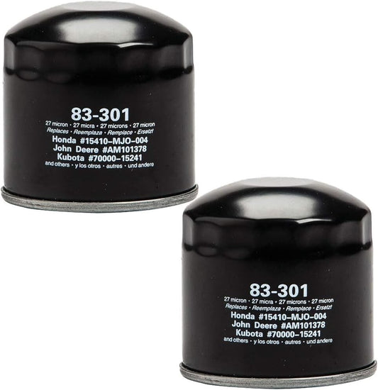 Solid Spare Oregon 83-301 (2 Pack) Oil Filter Replaces Honda John Deere Kubota