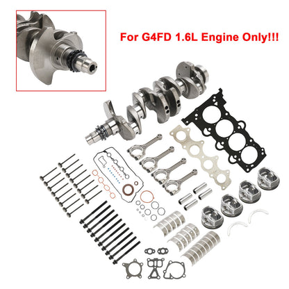G4FD Engine Rebuild Overhaul Kit w/Crankshaft & Connecting Rod for Hyundai 1.6L