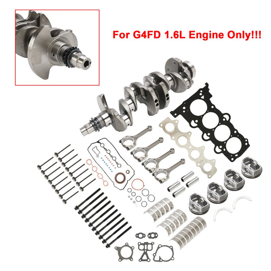 G4FD Engine Rebuild Overhaul Kit w/Crankshaft & Connecting Rod for Hyundai 1.6L