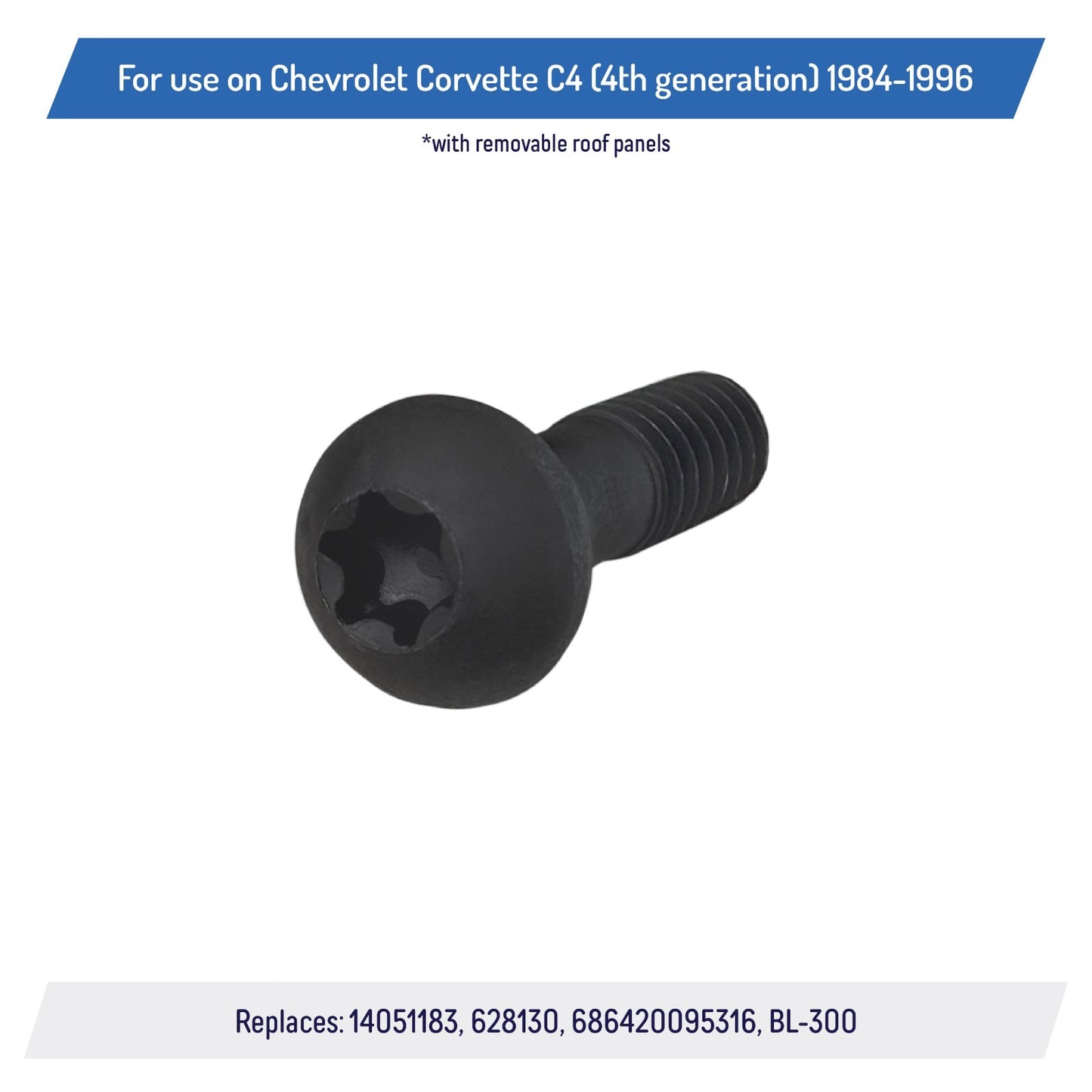 Rear Lock Bolts for Corvette C4 1984-96 Removable Targa Top Roof Panel 14051183