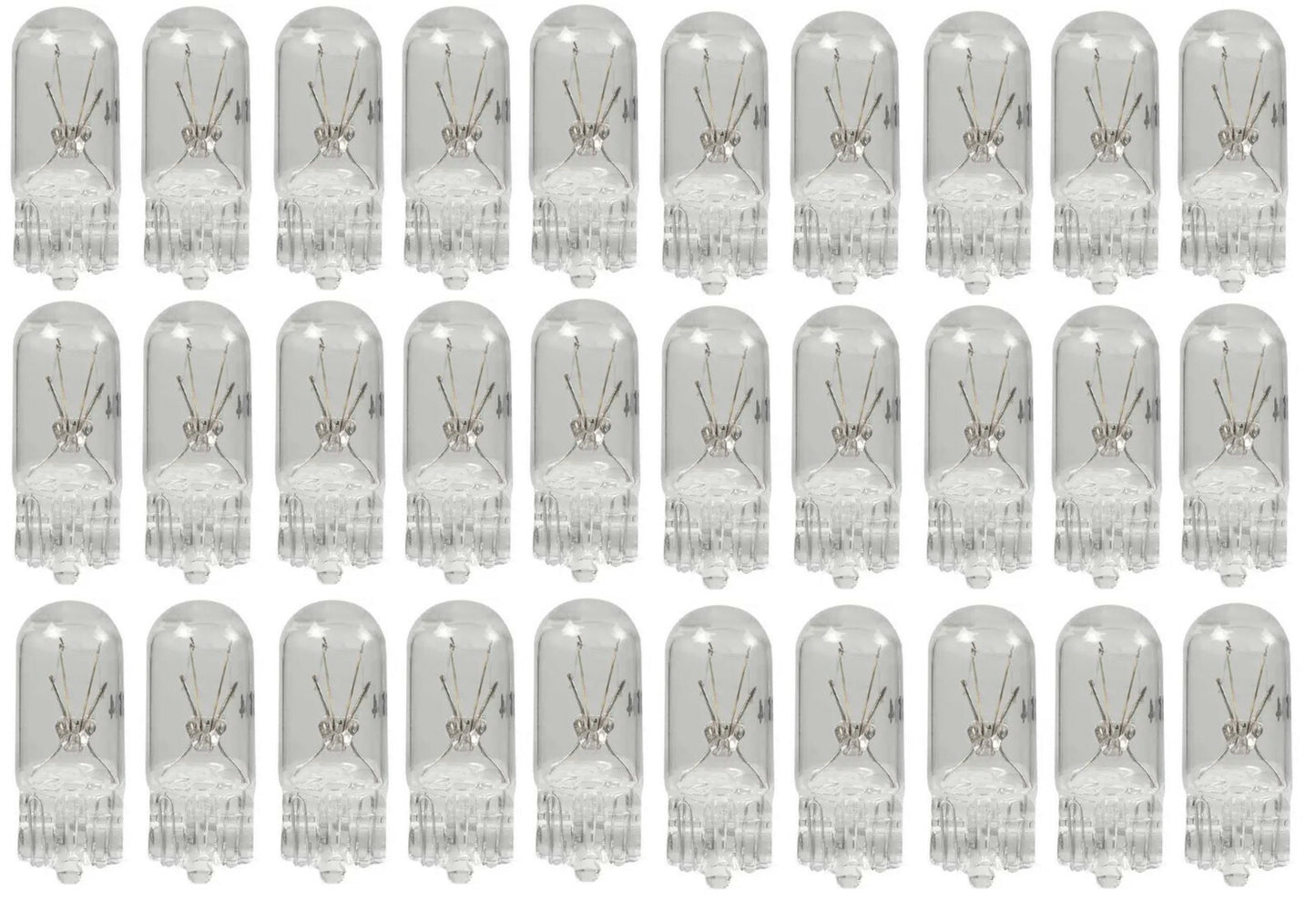 Solid Spare 194 .27A 14V Low Voltage T-3 1/4 Mini Wedge Base Miniature Bulb - 30 PACK