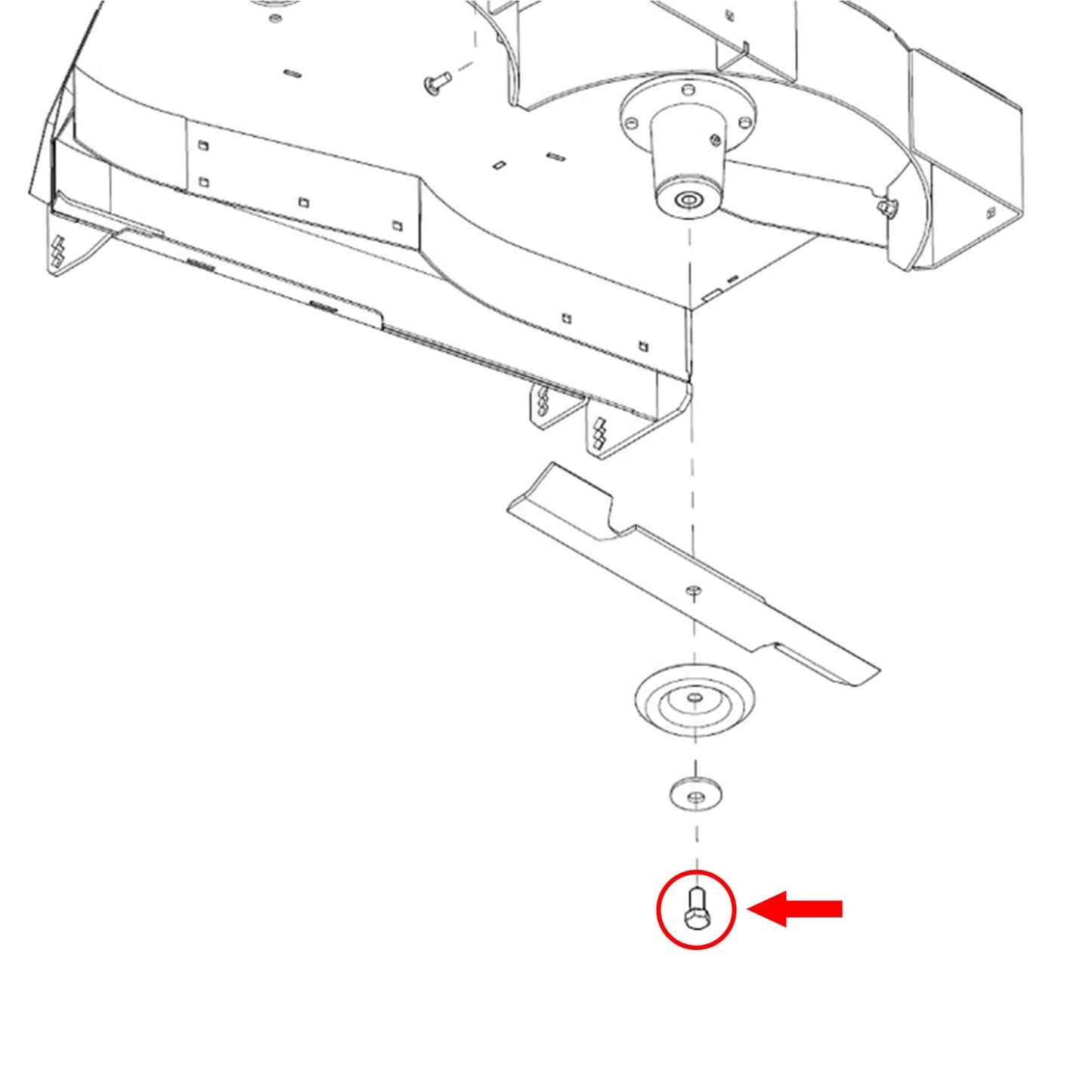Blade Bolt for Hustler Super Mini, Fastrak, Hustler Super Z Raptor - 781872 (3)
