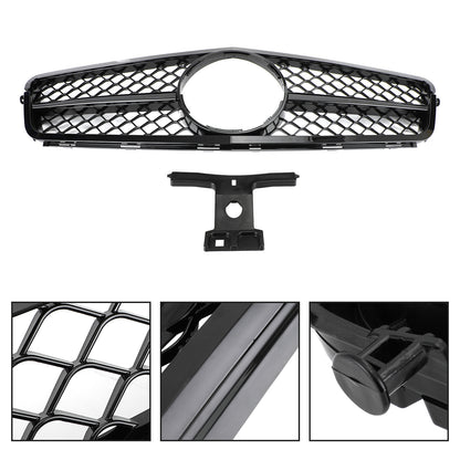 Gloss Black Grill Grille Fits Mercedes Benz W204 C250 C350 2008-13
