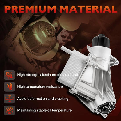 68624177AA Engine Oil Cooler Filter Housing For 2014-19 Ram 1500 3.0L V6 DIESEL