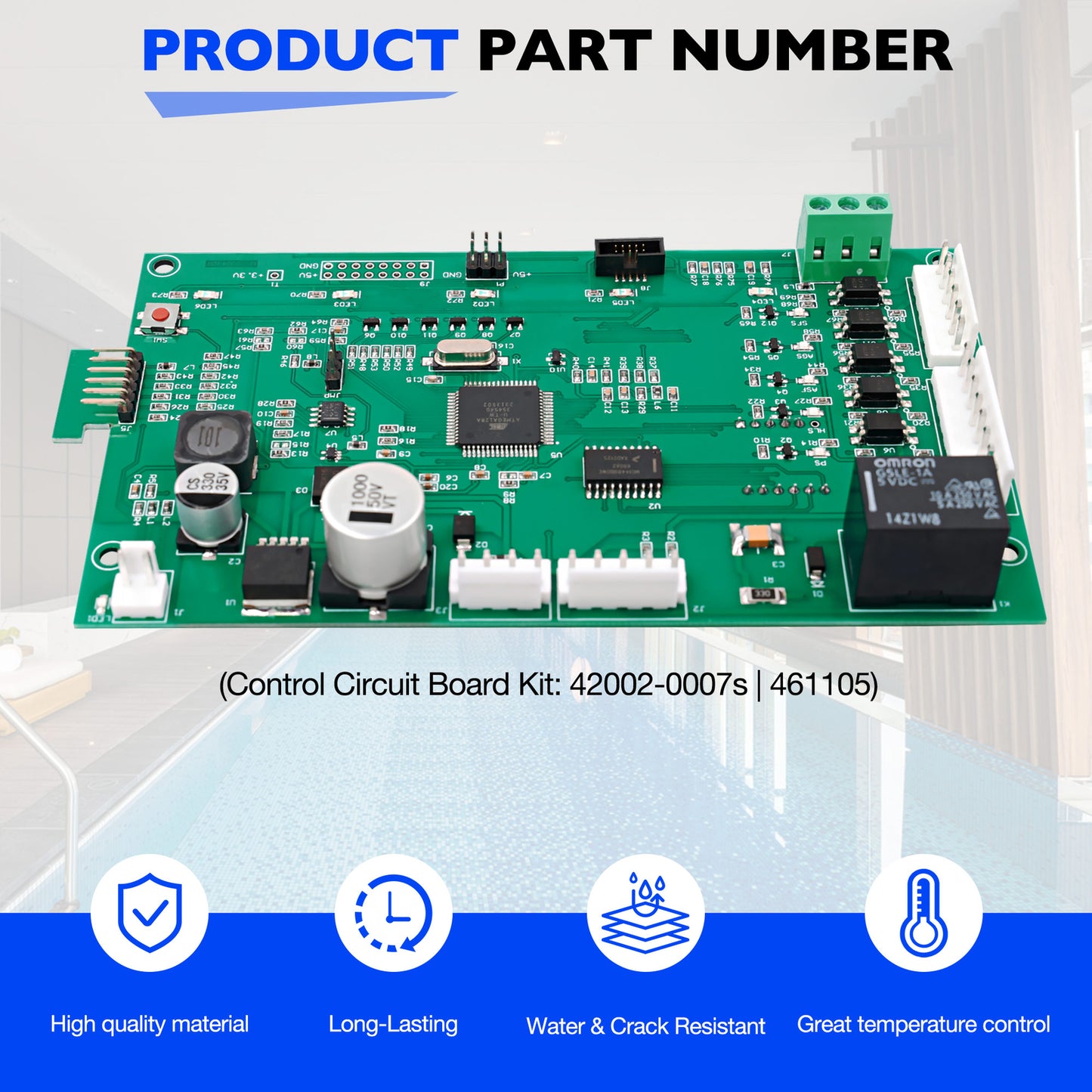 42002-0007S Pool Heater Control Board Kit For NA/LP Mastertemp Sta-Rite 461105