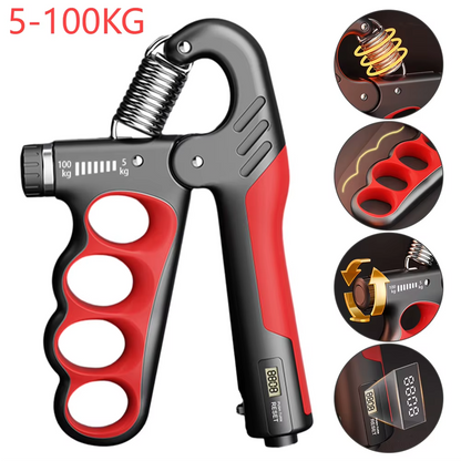 Hand Grip Strength Power Trainer Gripper Strengthener Adjustable Gym Exerciser