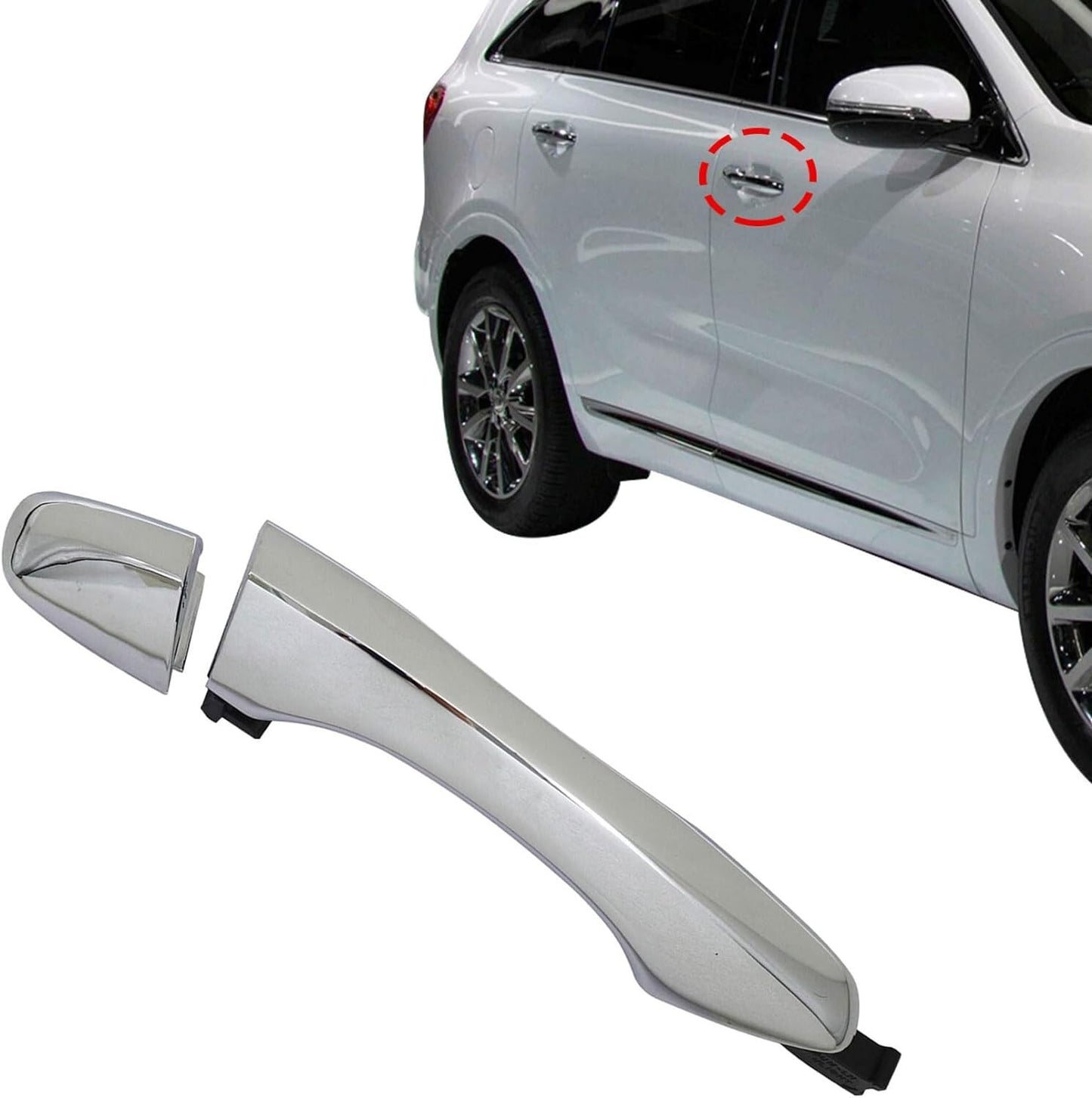 Chrome Outside Door Handle Front RH Passenger For 2016-20 Kia Sorento 82661C5010