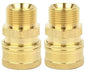 Solid Spare (2) 3/8" Couplers M22 Metric/15mm for Pressure Washer Hose Non Standard Size