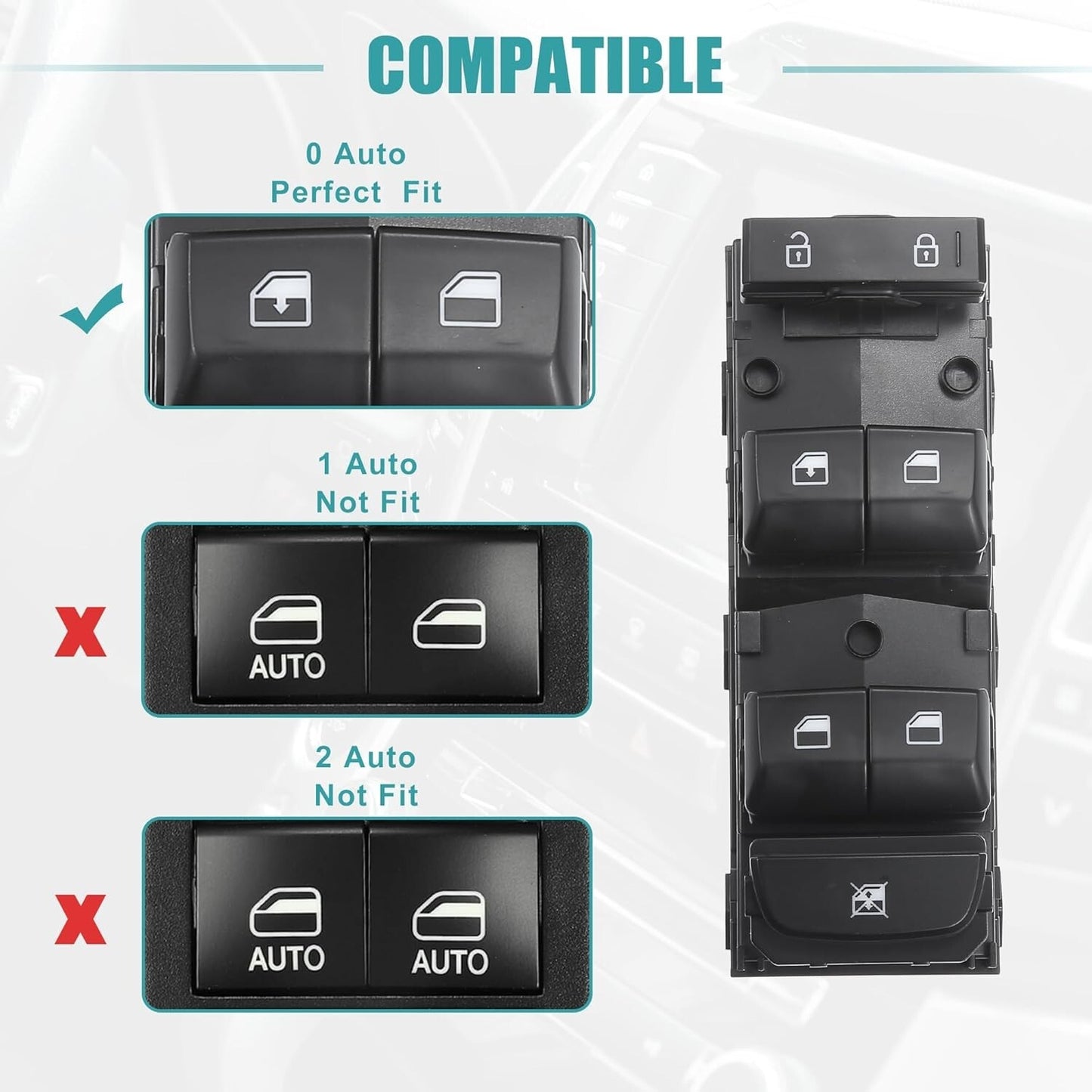 Power Window Master Control Switch Driver Side LH Fits For Kia Forte 2019-2021