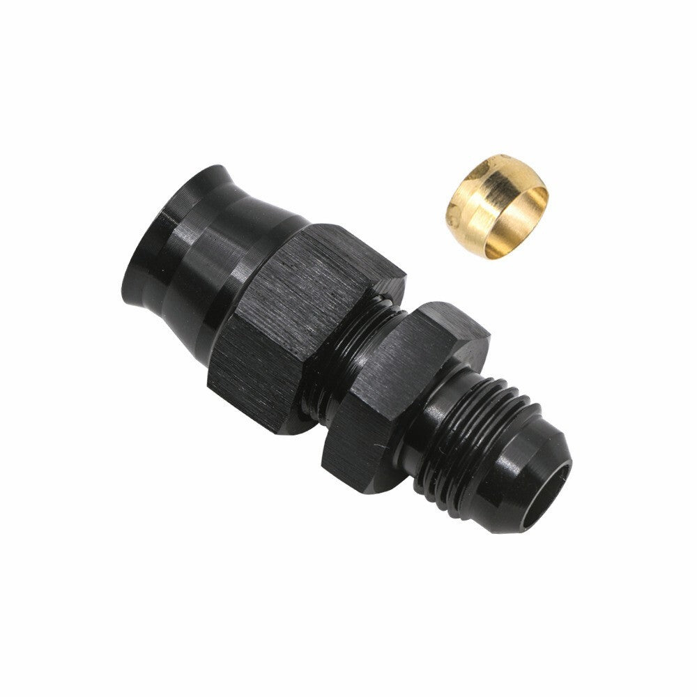 6AN Male to 5/16" Hardline Compression Fitting Adapter Aluminum 2Pcs