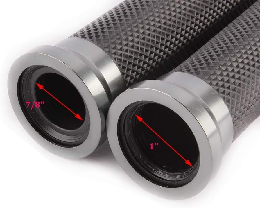 Titanium 7/8" 1" Handlebar Hand Grip Rubber Gel For Honda Suzuki Kawasaki Yamaha