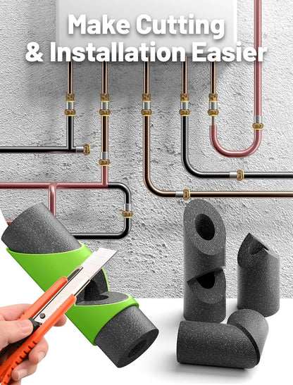 6PCS Pipe Insulation Cutting Guide Tool 15-53mm Molded Foam Rubber Pipe Cutter