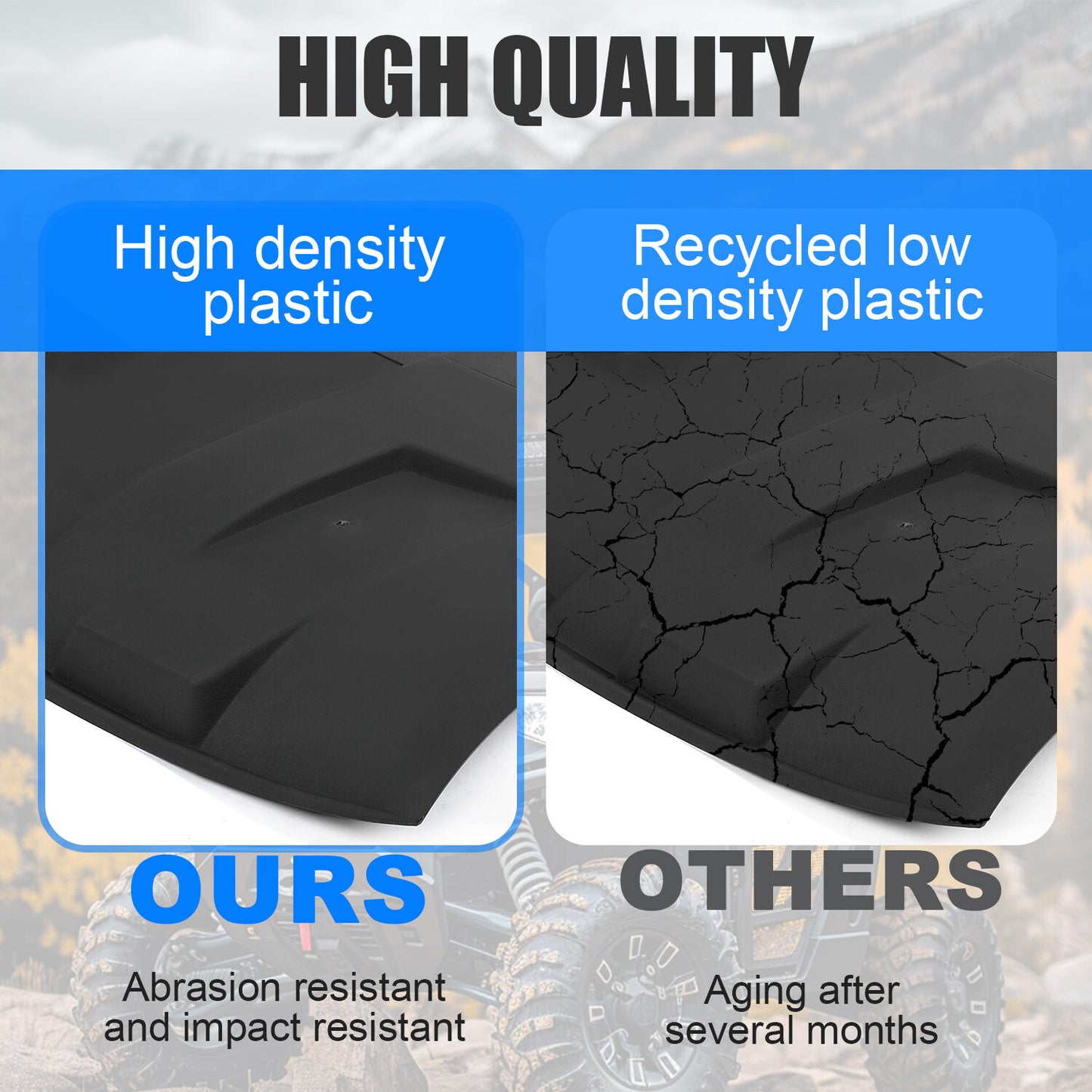 Solid Spare Black Hard Roof For Polaris Ranger XP 1000/900/570 Brutus 2013-2025 #2882911