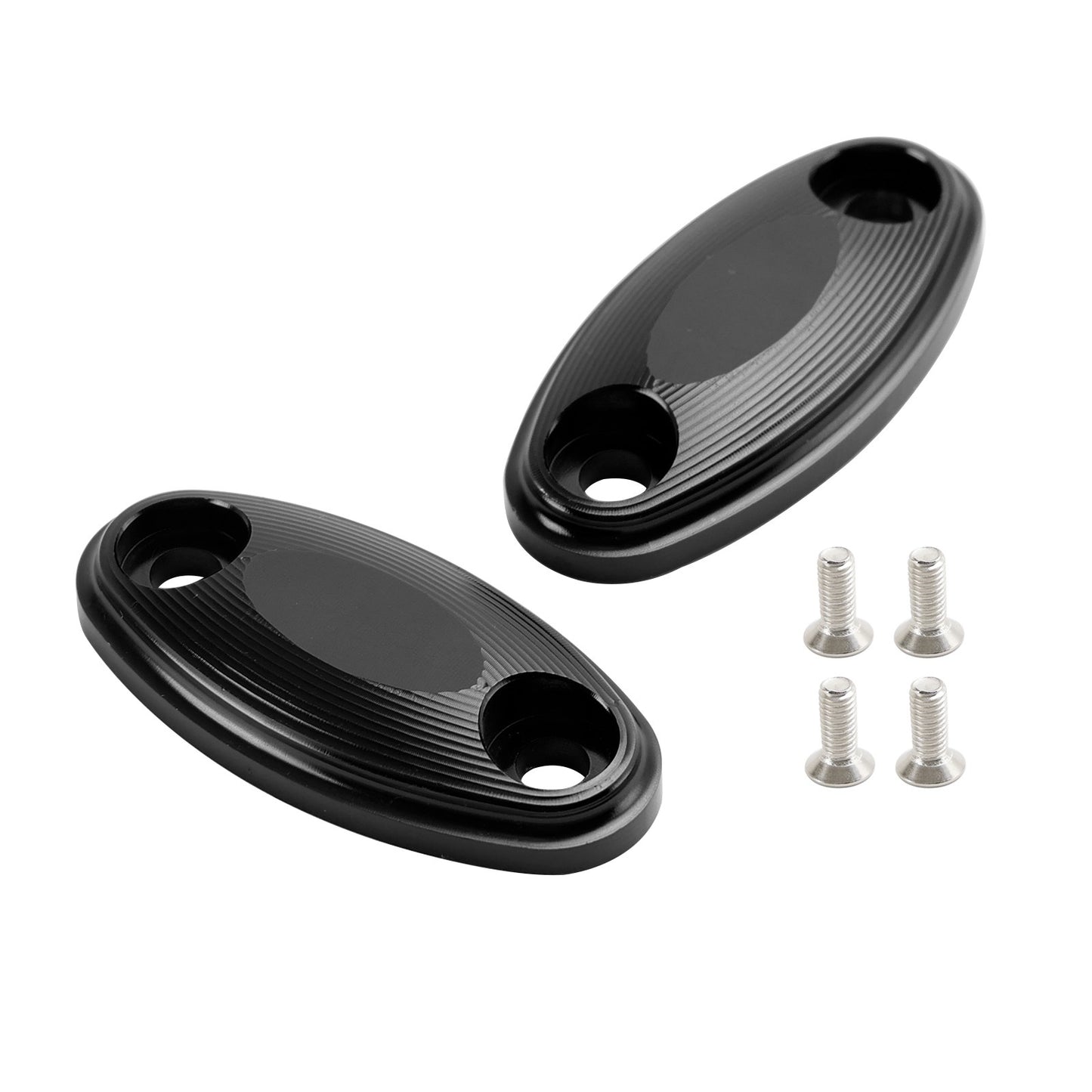 Black mirror delete blanking block off plates fits Honda CBR650R CBR650F 14-19