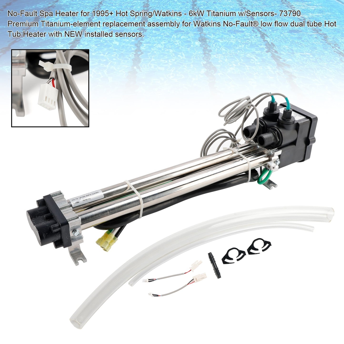 ??No-Fault Titanium Spa Heater for Hot Spring/Watkins/Tiger River 73790-6KW