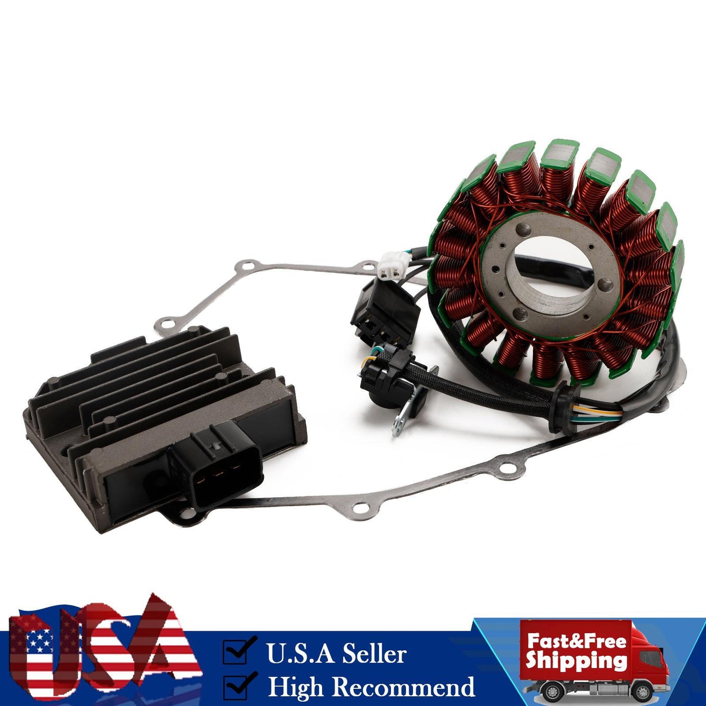 Stator Regulator Rectifier & Gasket For Kawasaki EX400 Ninja 400 Z400 ABS 18-23