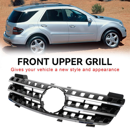 ??Front Bumper Grille Grill Fits Mercedes ML-Class W164 2005-2008 Chrome/Black