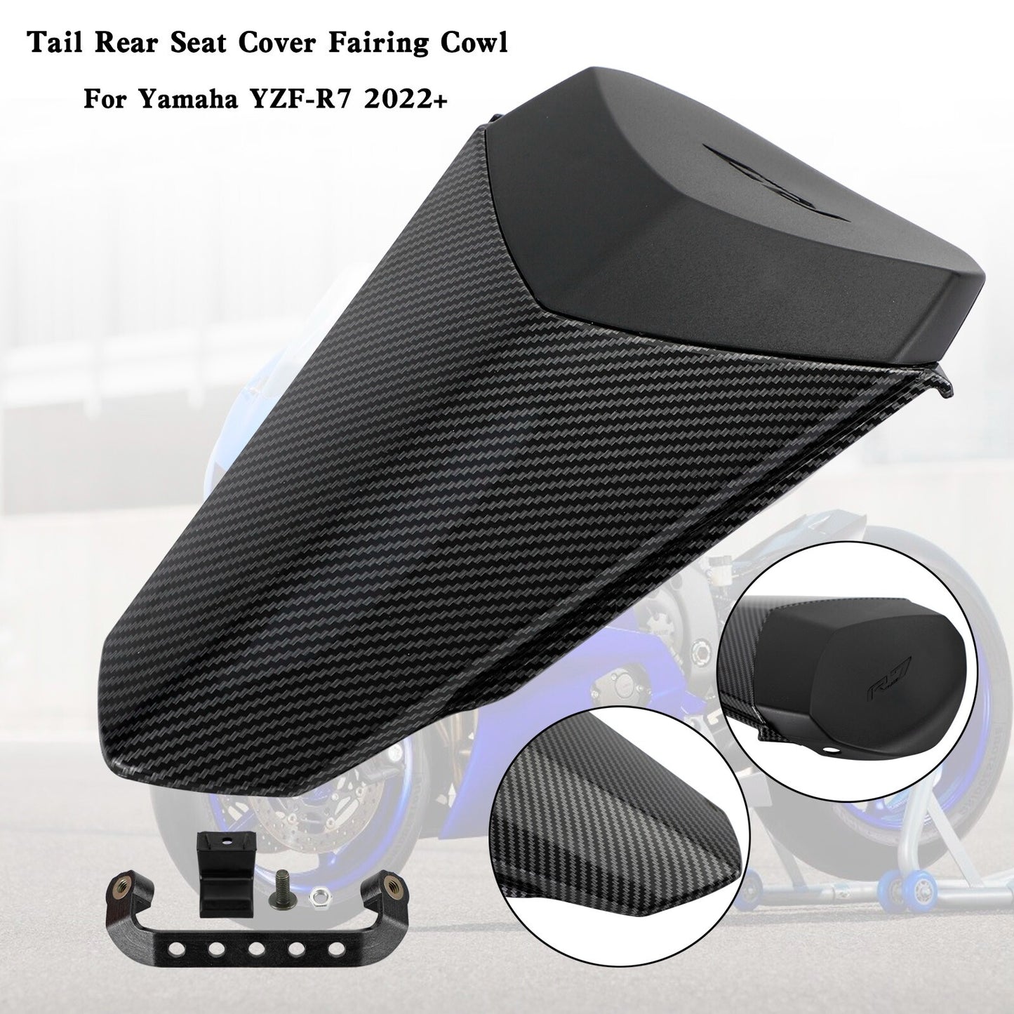 Tail Rear Seat Cover Fairing Cowl For YAMAHA YZF-R7 YZF R7 2022-2025 Carbon