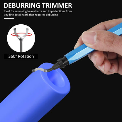 Deburring Tool Set Metal Handle Deburrer + 10PCS BS1010 HSS Burr Removal Blades