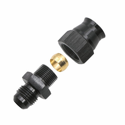6AN Male to 5/16" Hardline Compression Fitting Adapter Aluminum 2Pcs