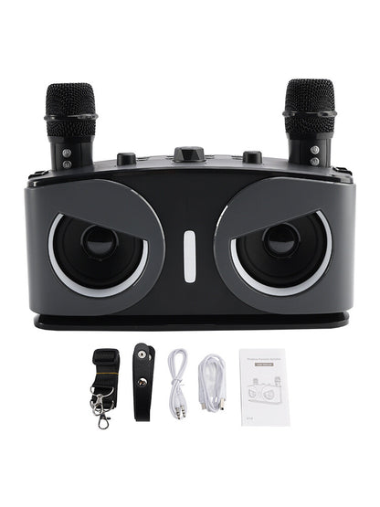 Wireless Bluetooth Speaker High Power Dual Microphone Karaoke All-in-One Audio