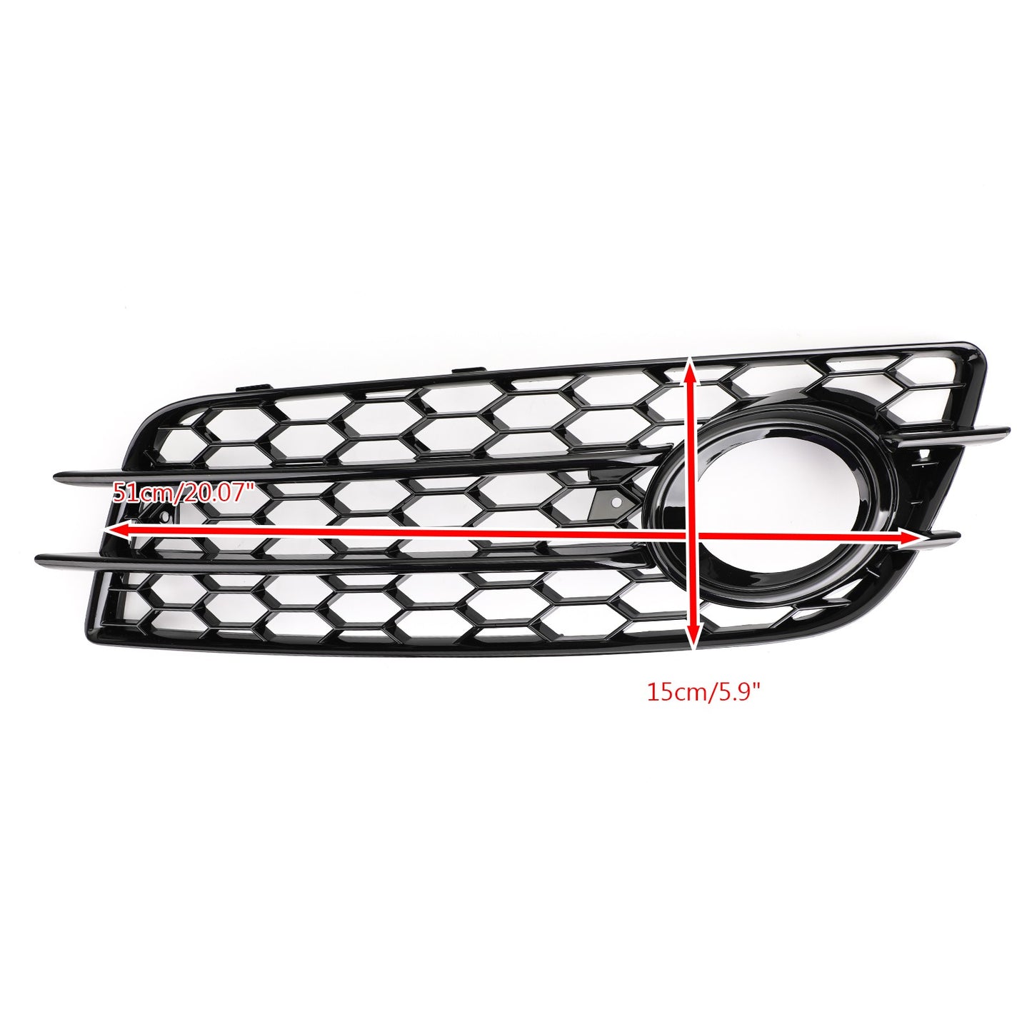 Black Honeycomb Style Fog Light Grill Bumper For Audi A4 S-LINE S4 2008-2012