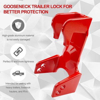 Gooseneck Trailer Hitch Lock w/ key lock Fits RV Heavy Trailers Livestock Hauler