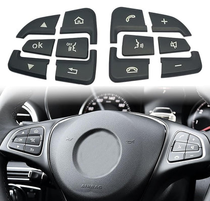Steering Wheel Button Black Trim For Mercedes Benz GLC C Class W205 2015-2018 Y