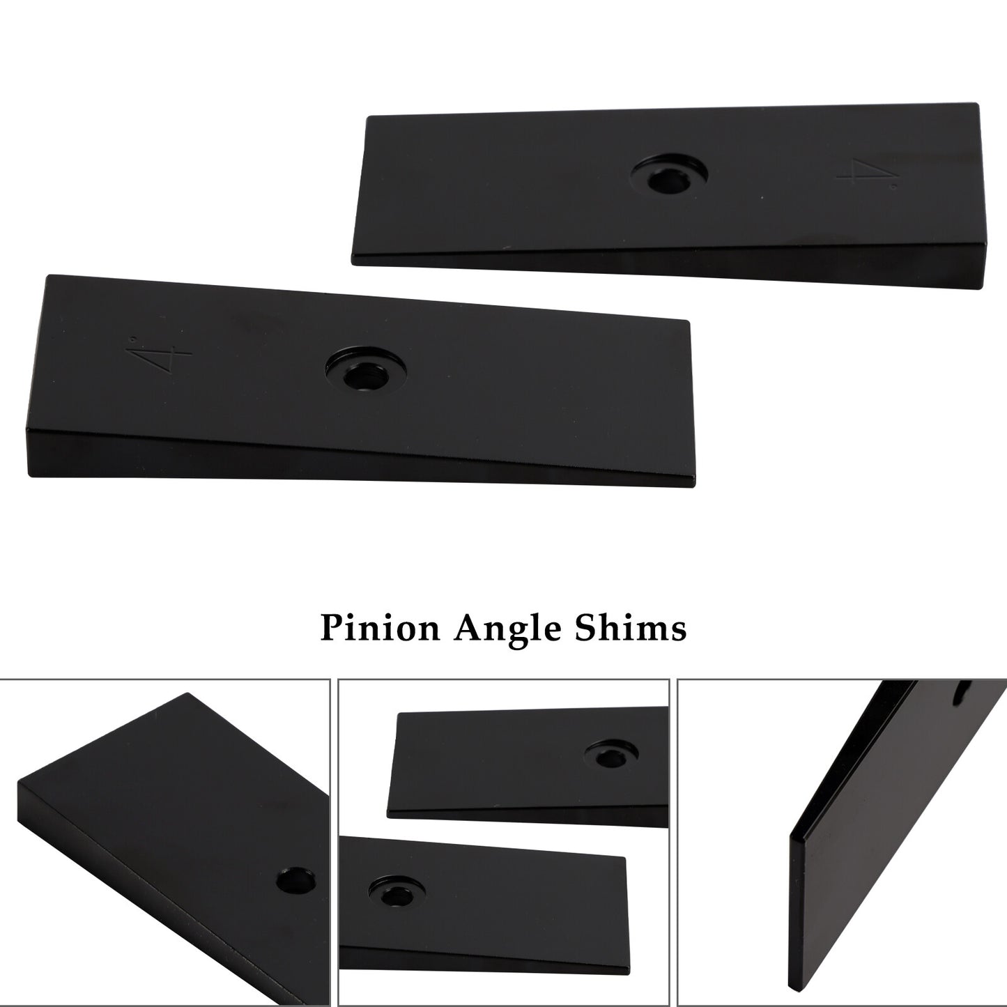 2PCS 2" Wide 4°Degree Steel Leaf Spring Degree Shims Black~·