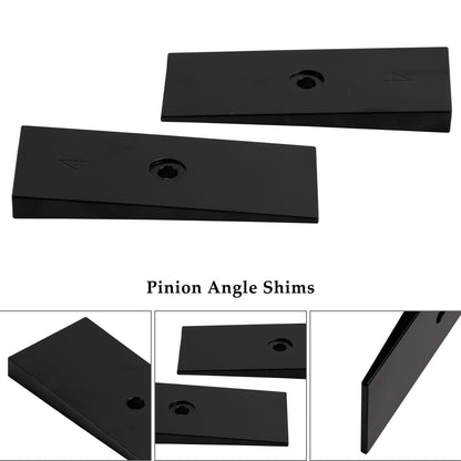2PCS 2" Wide 4°Degree Steel Leaf Spring Degree Shims Black~·