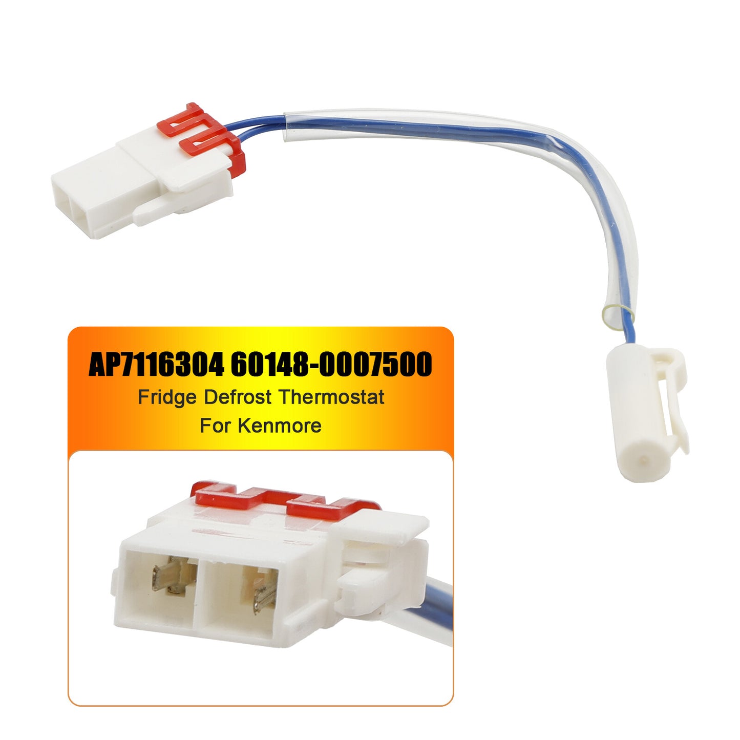 Fridge Defrost Thermostat for Kenmore, AP7116304, PS12199075, 60148-0007500