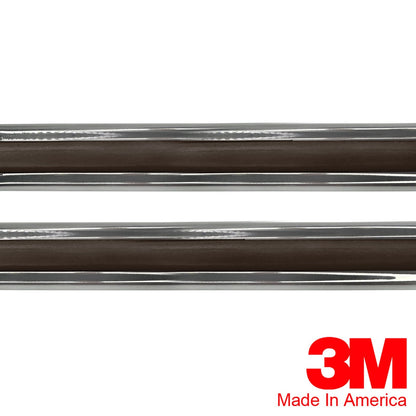 Vintage Style 5/8" Brown & Chrome Side Body Trim Molding