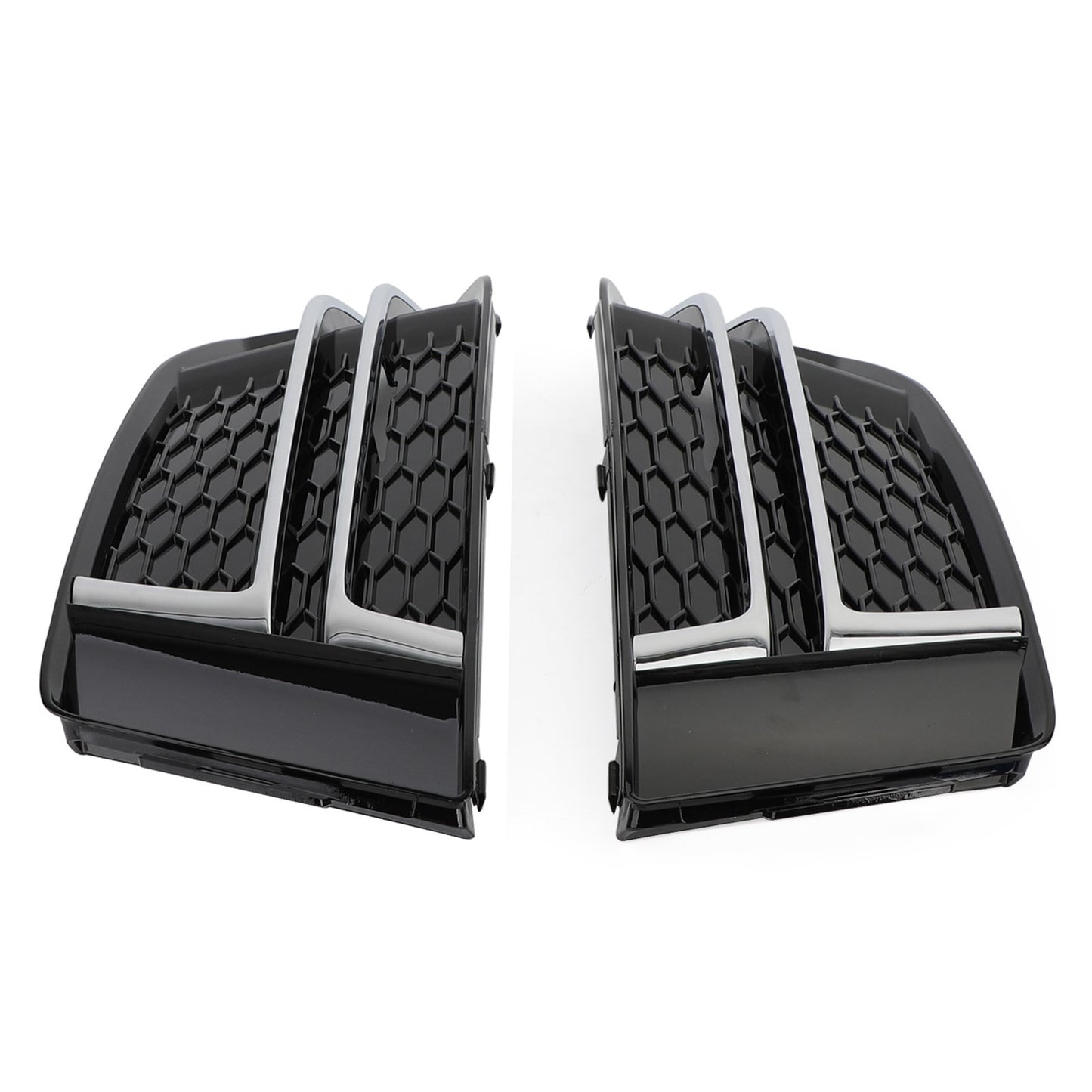 Pair Front Fog Light Cover fit AUDI A4 B9 S-LINE 2016-2018 Bumper Grille US