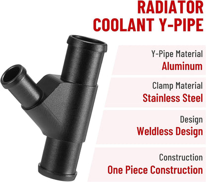 Weldless Radiator Coolant Y-Pipe w/Clamps For Ford F250-F550 Super Duty 6.0L NEW