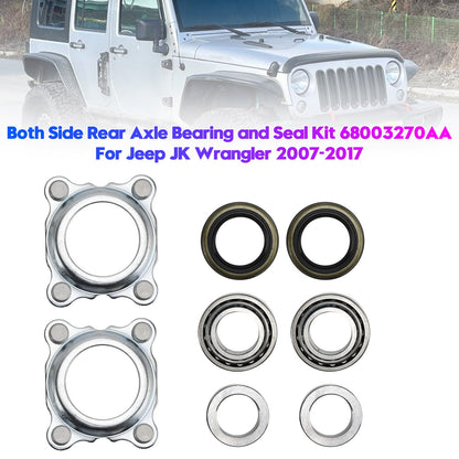 Both Side Rear Axle Bearing Seal Kit 68003270AA For Jeep JK Wrangler 2007-2017