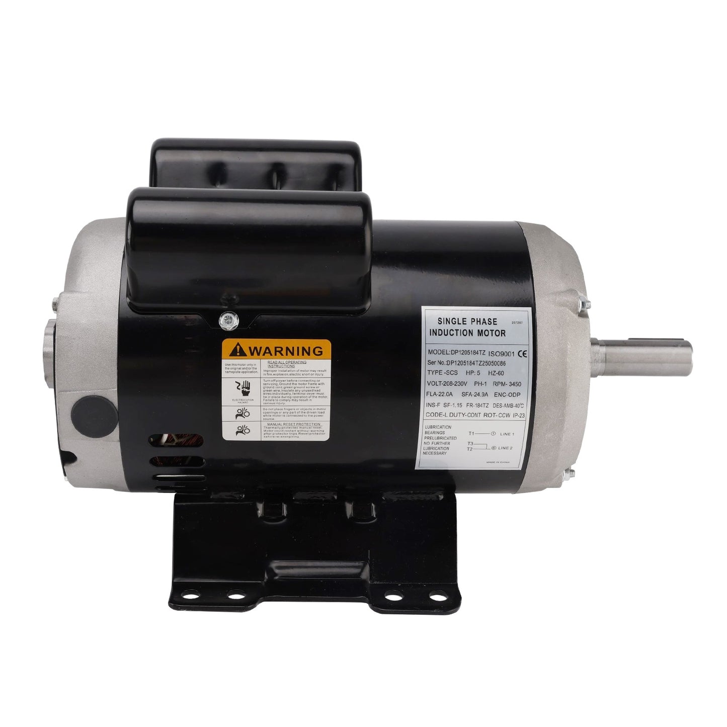 23378805 54421193 5HP Air Compressor Motor Fit For Ingersoll Rand 230V 3450 Rpm