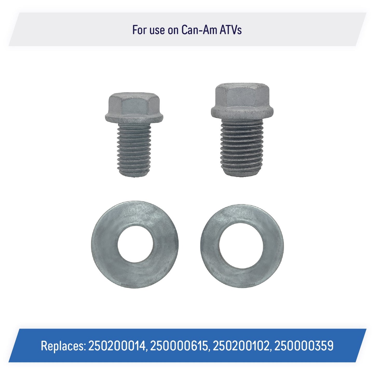 Drive Shaft Retaining Bolt Set with Washers for Can-Am ATV 250000615, 250000359