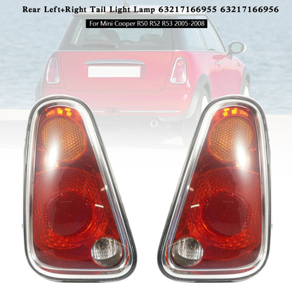 Rear L+R Tail Light Lamp 63217166955 56 For Mini Cooper R50 R52 R53 2005-2008