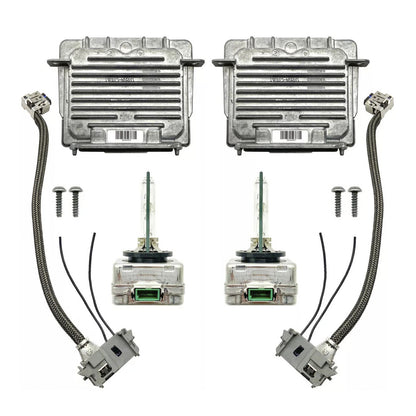 2x Xenon Ballast & HID D3S Light Bulb Wire Kit Control Unit For GMC Acadia 13-16